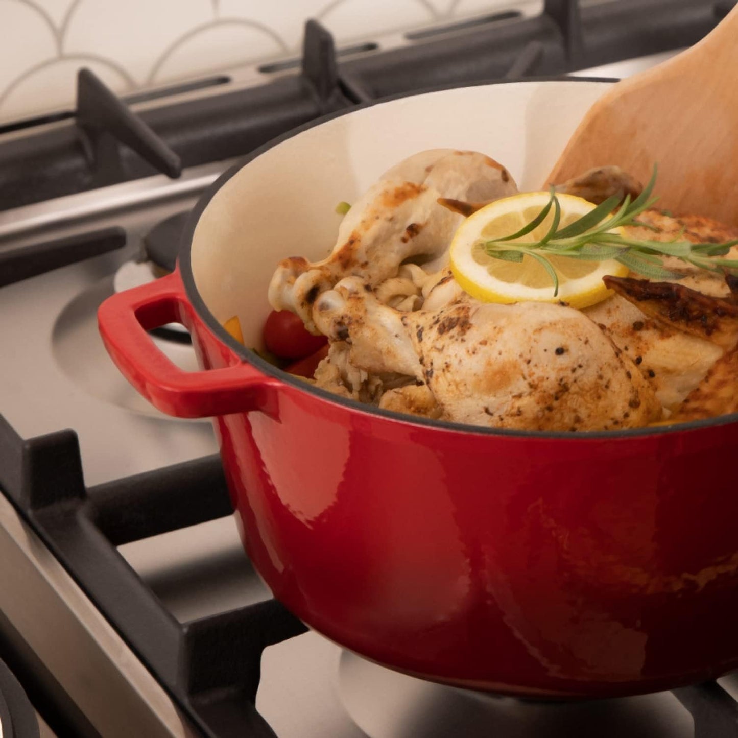 2-In-1 Pre-Seasoned Cast Iron Dutch Oven with Skillet Lid