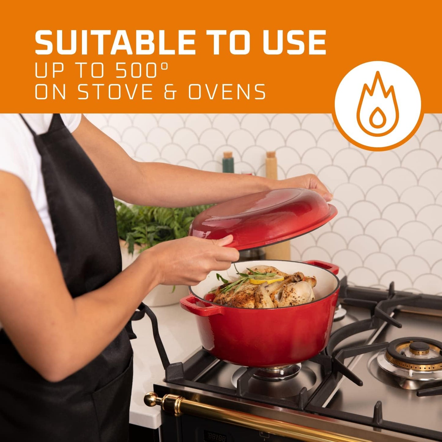 2-In-1 Pre-Seasoned Cast Iron Dutch Oven with Skillet Lid