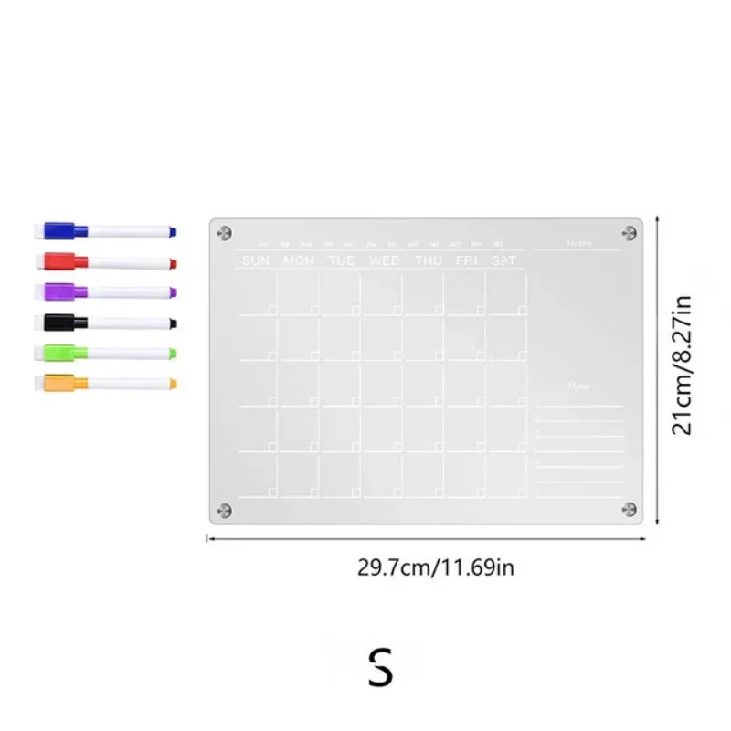 Fridge Magnet Acrylic Calendar, Weekly Planner