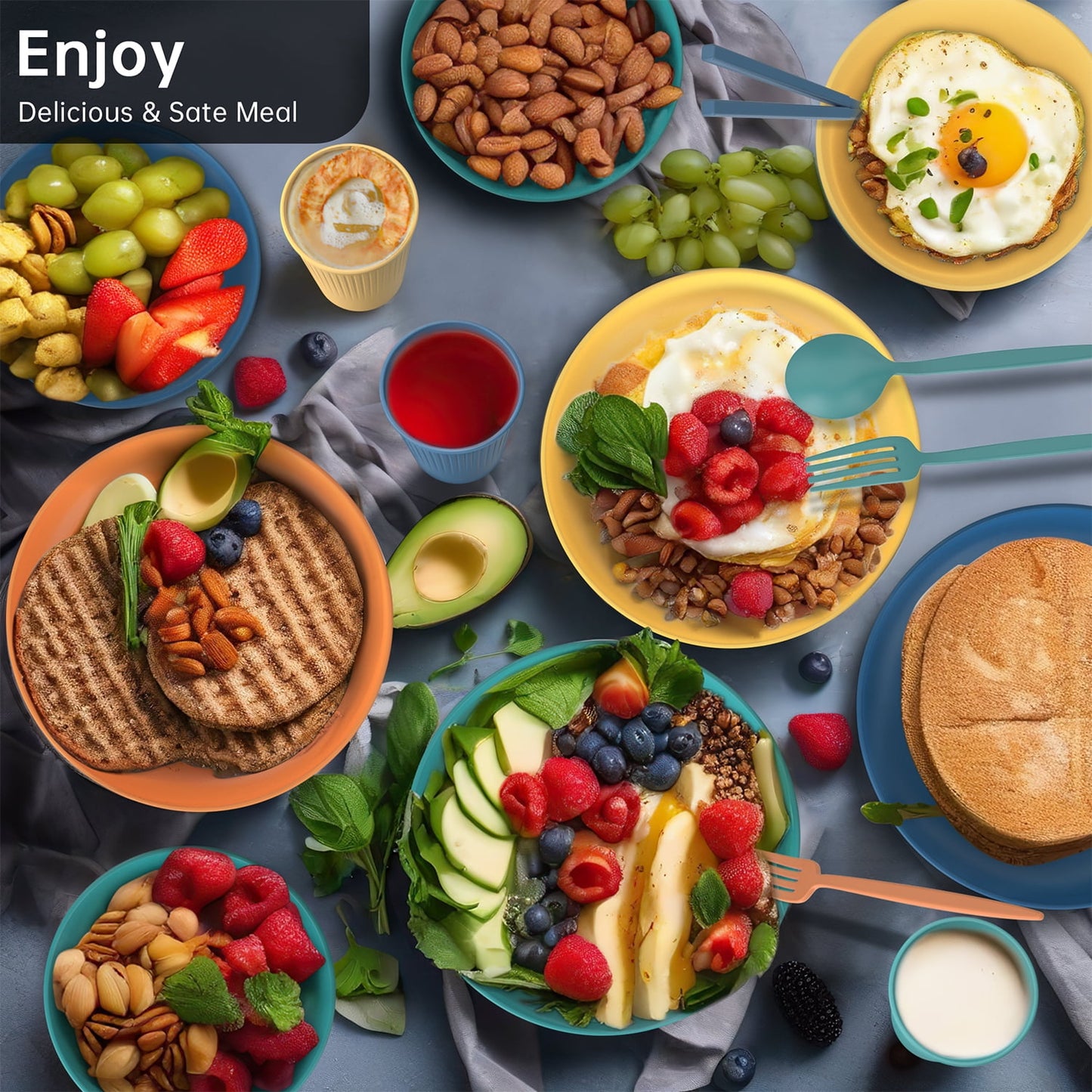 Wheat Straw Dinnerware, Set for 6