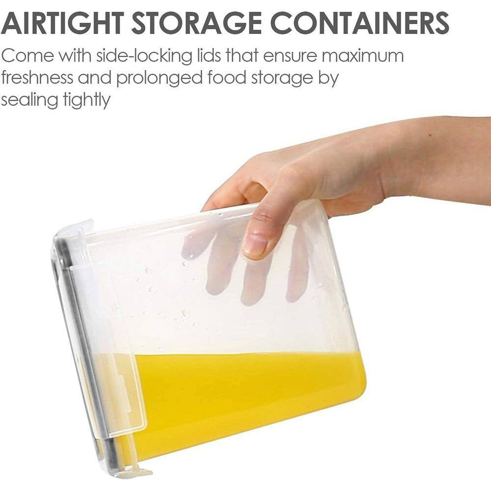 Airtight 24 Piece BPA Free Plastic Food Storage Containers with Lids and Labels for Kitchen Pantry Organization Set