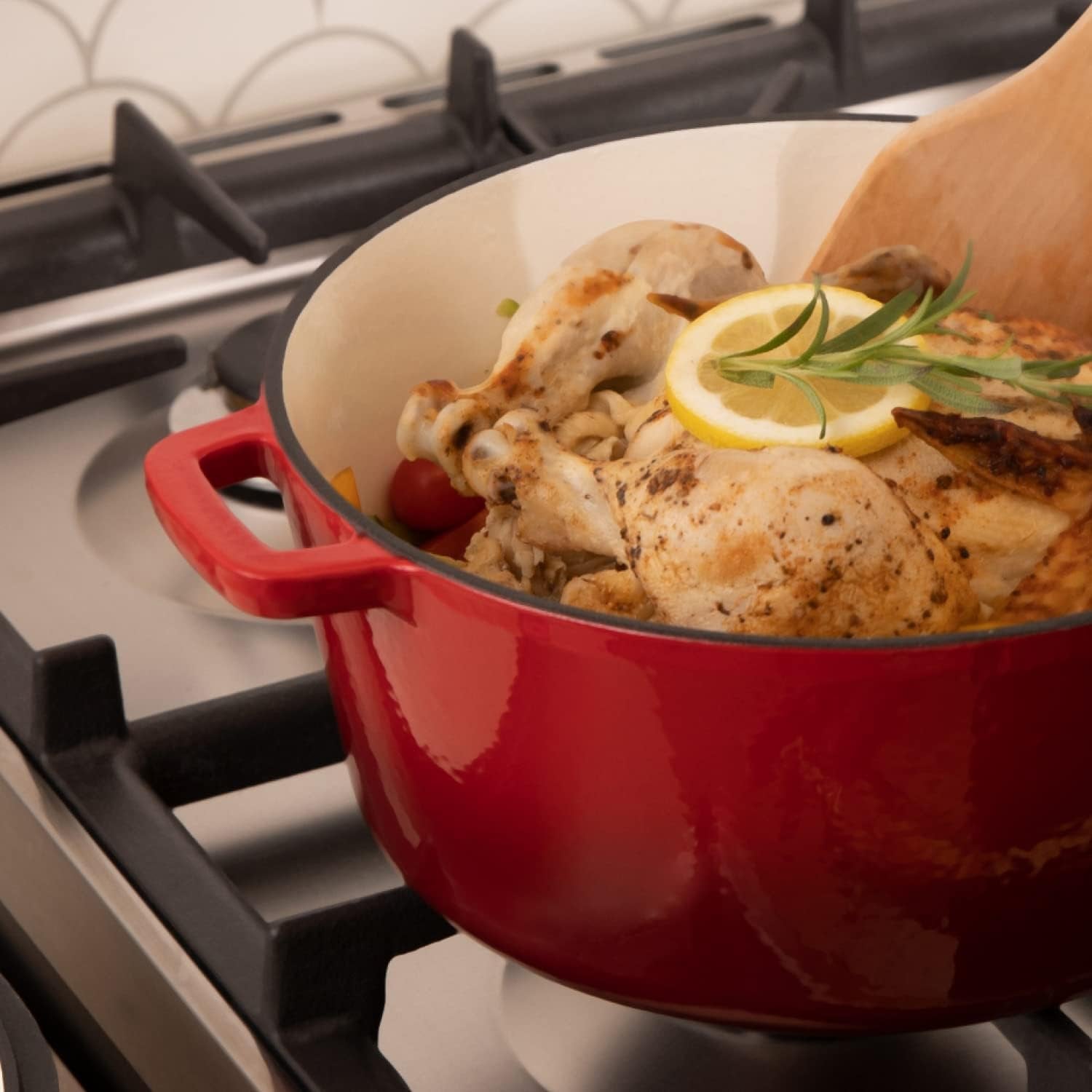 2-In-1 Pre-Seasoned Cast Iron Dutch Oven with Skillet Lid