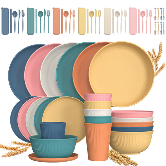 Wheat Straw Dinnerware, Set for 6