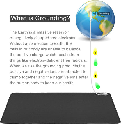 Grounding Mat with 15Ft Grounding Cord,(23.6X13 Inch)