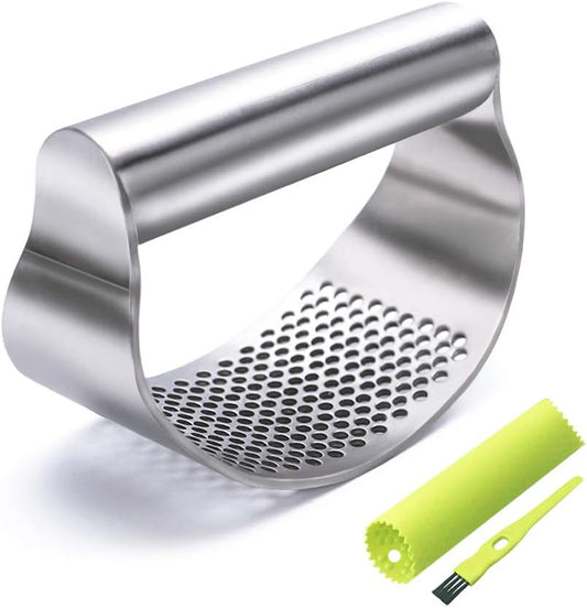  Stainless Steel Garlic Press Mincer