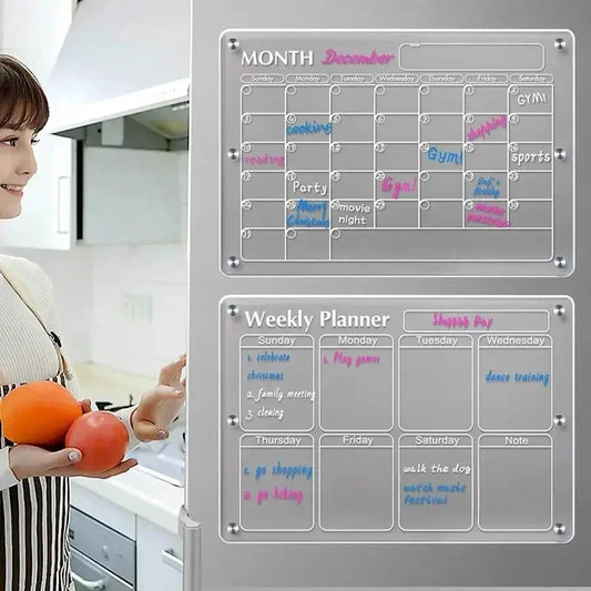 Fridge Magnet Acrylic Calendar, Weekly Planner