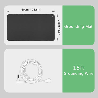 Grounding Mat with 15Ft Grounding Cord,(23.6X13 Inch)