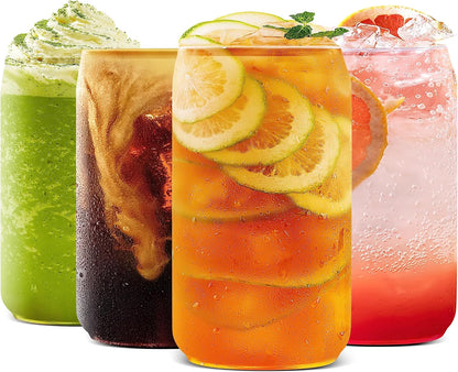 20 Oz Beer Can Shaped Glasses, Set of 4