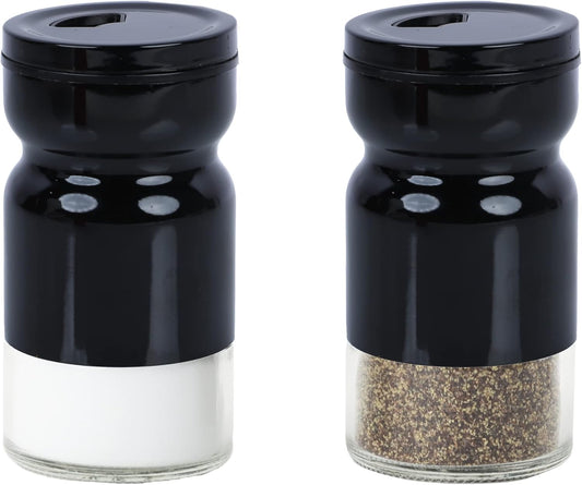 Glass & Metal Salt and Pepper Shakers