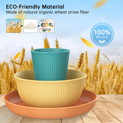 Wheat Straw Dinnerware, Set for 6