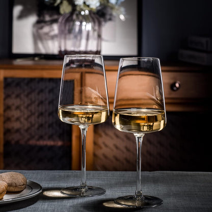 Premium Crystal Wine Glasses with Long Stem, 19 Oz, Set of 4