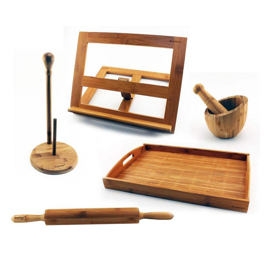 Bamboo 6-Piece Natural Kitchen Prep Set